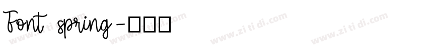 Font spring字体转换